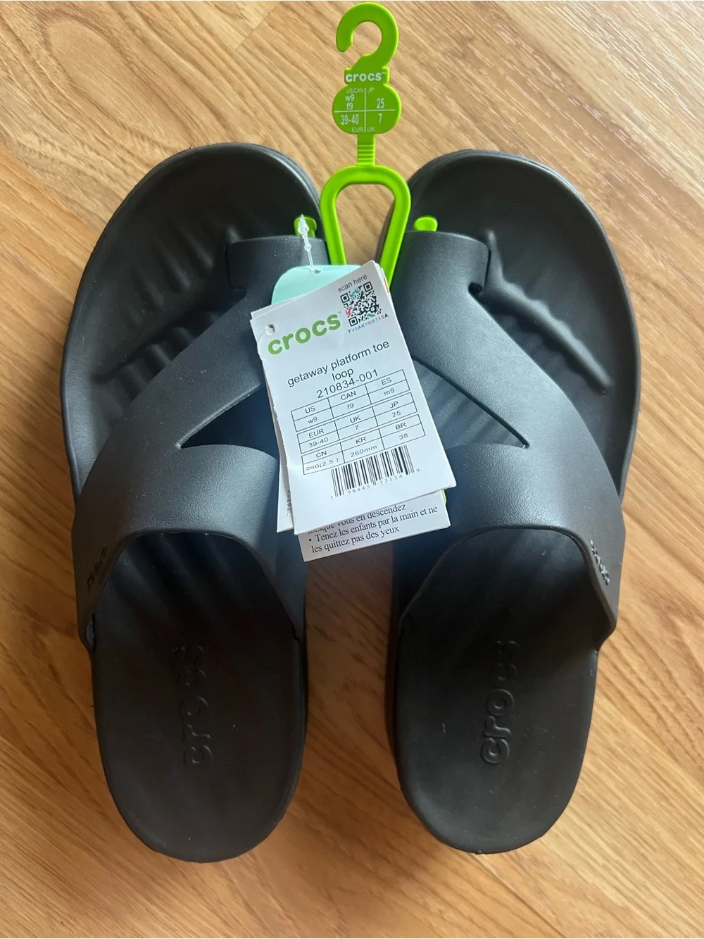 CROCS Women’s Black Platform Slide Sandals